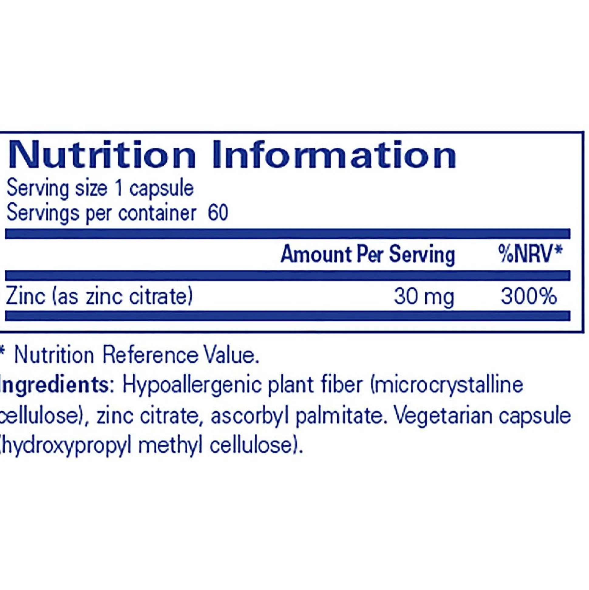Pure Encapsulations Zinc (citrate) 60 caps