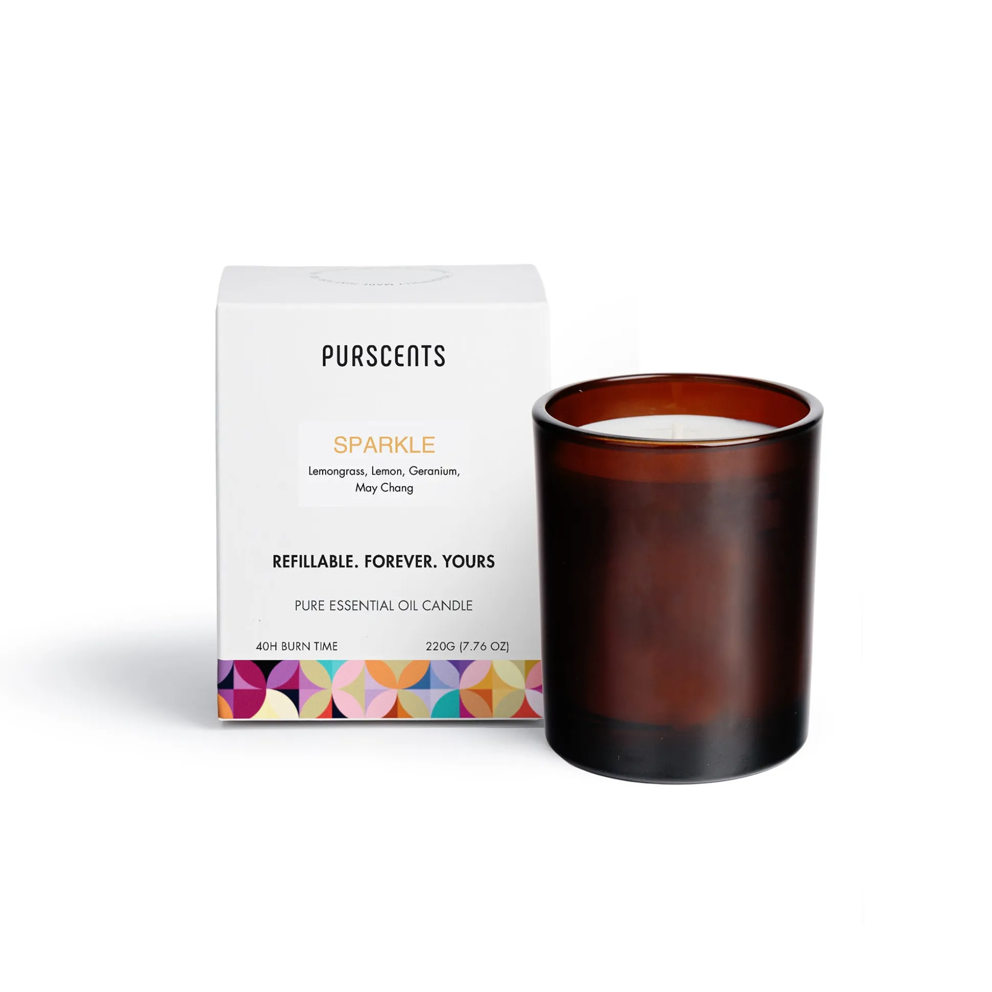 Purscents Sparkle Refillable Candle - Luna 220g
