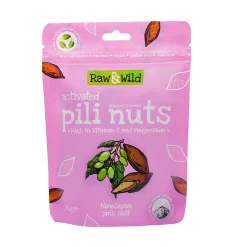 Raw & Wild Activated Pili Nuts - Pink Himalayan Salt 70g