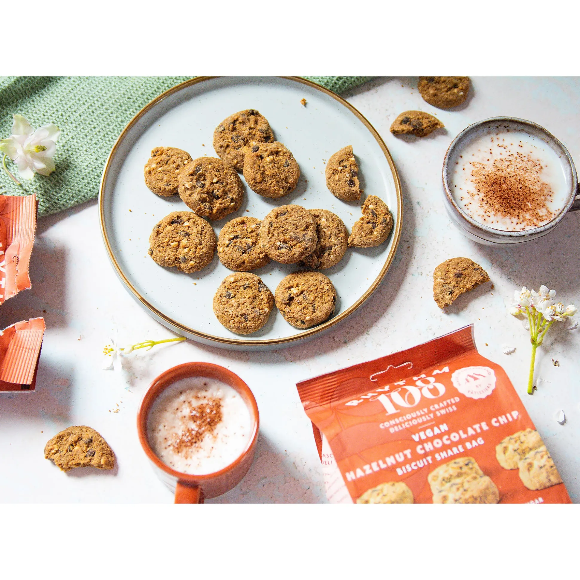 Rhythm 108 Hazelnut Chocolate Chip Share Bag 135g