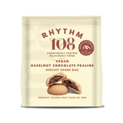 Rhythm 108 Hazelnut Chocolate Praline Biscuit Share Bag 135g