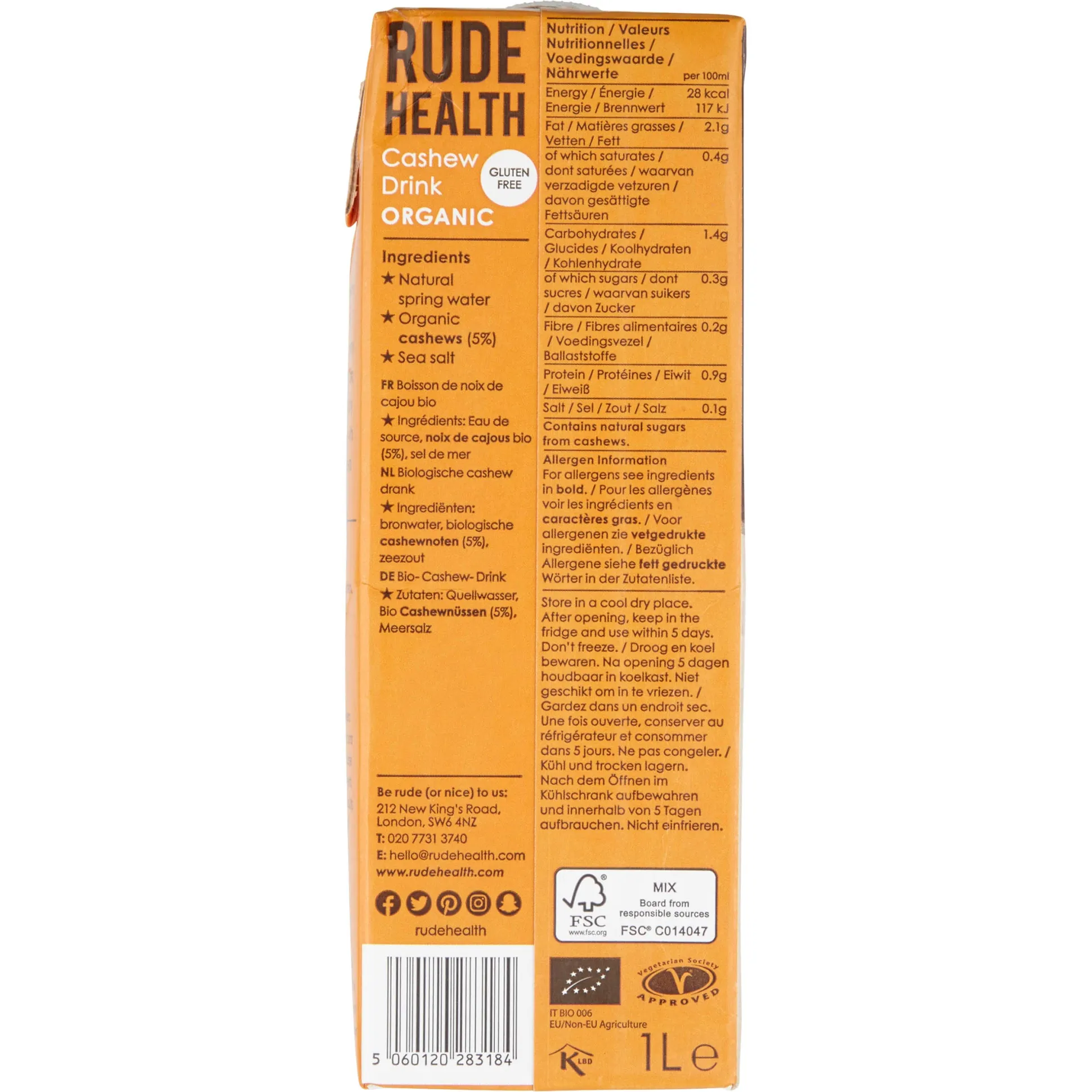 Rude Health Cashew Drink 1L