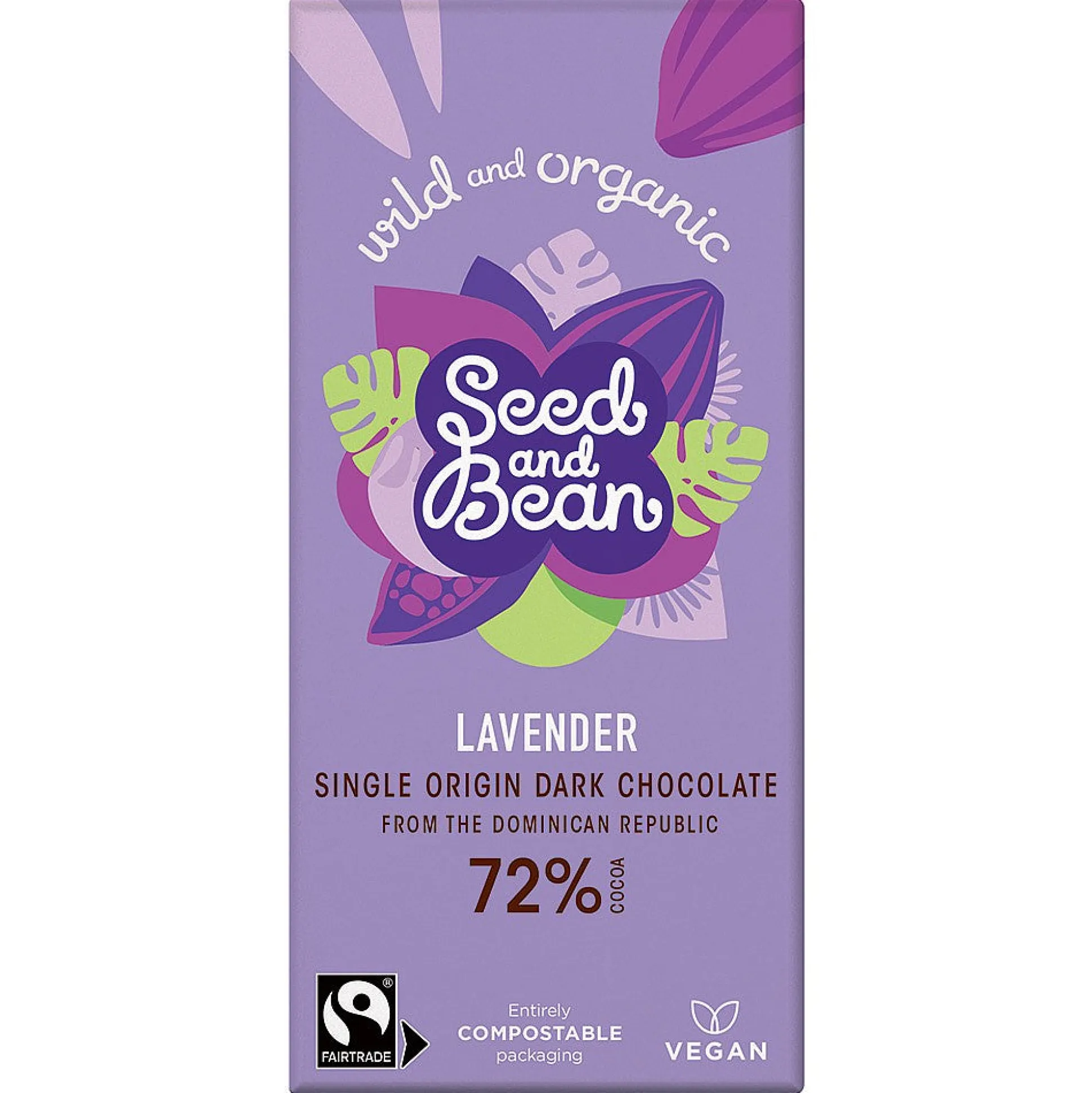 Seed & Bean 72% Lavender Bar 75g