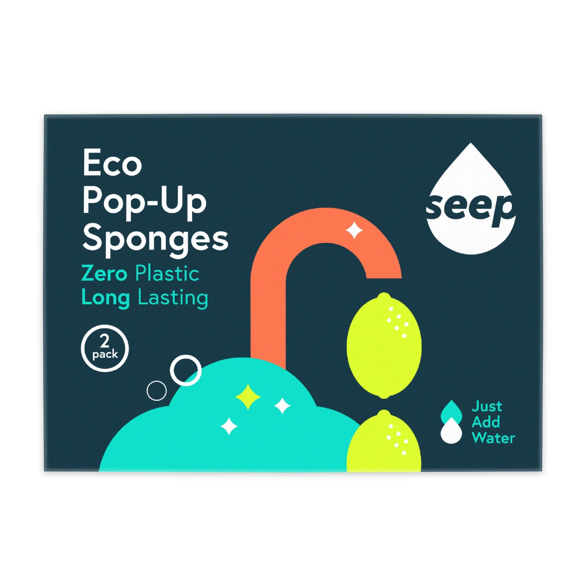Seep Eco Pop up Sponges (2pk) 2 Pack