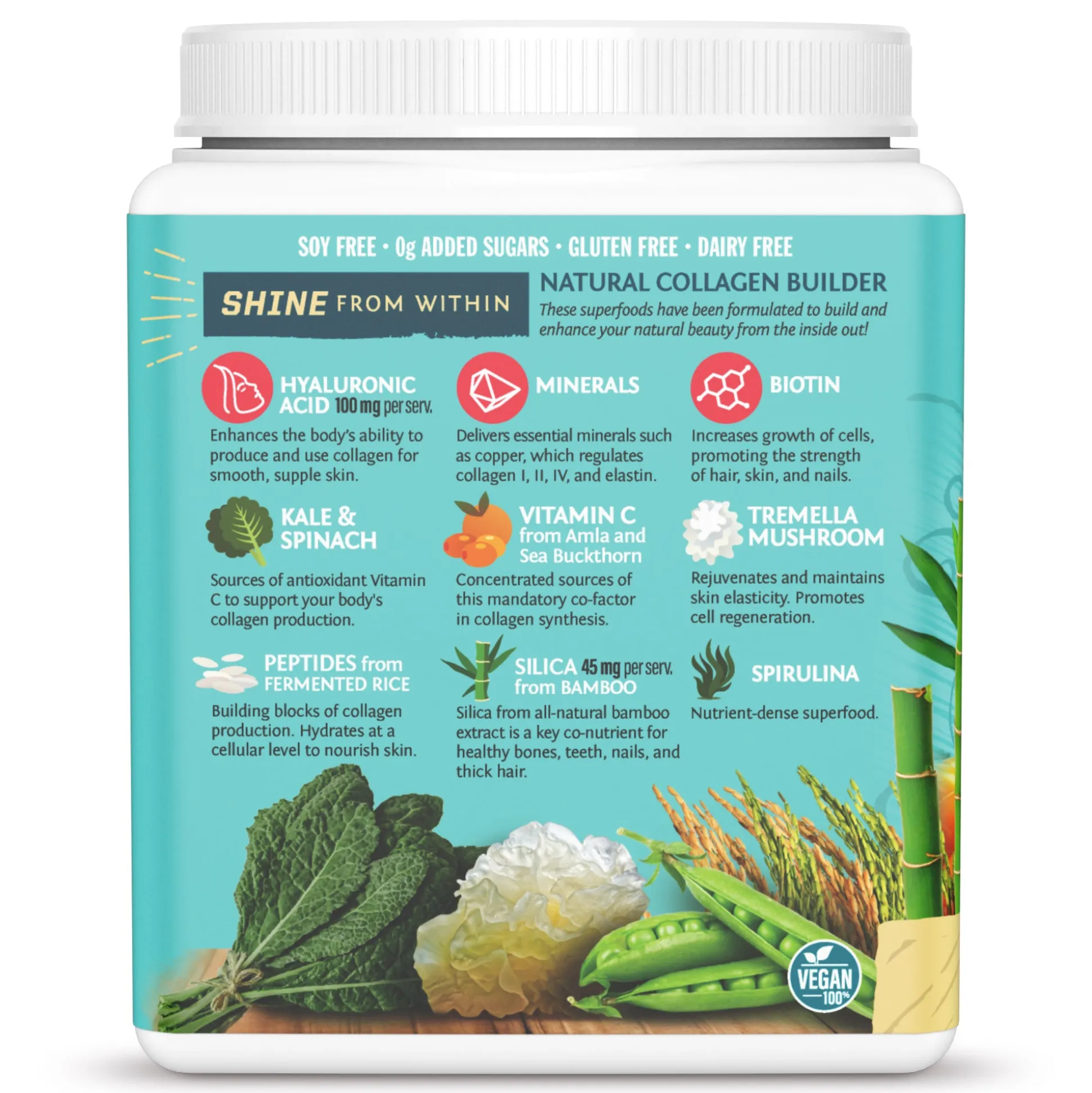 Sunwarrior Collagen Building Protein Peptides Tahitian Vanilla 500g