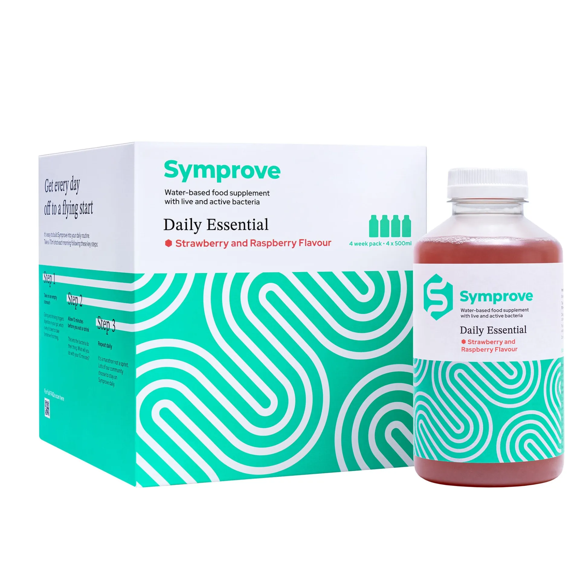 Symprove Live Probiotic Course - Strawberry & Raspberry 4x500ml