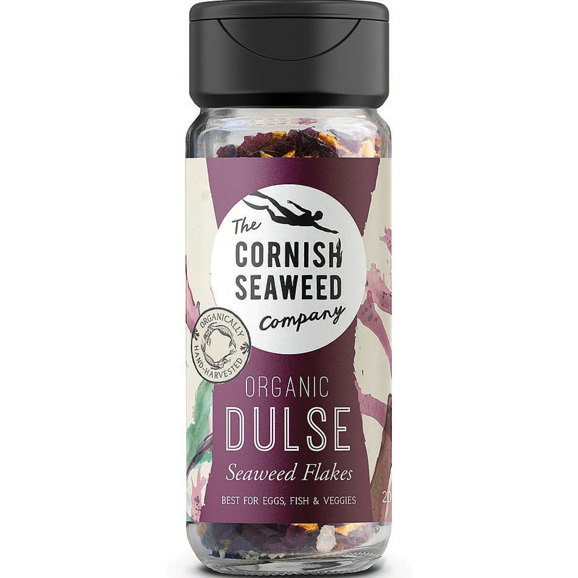 The Cornish Seaweed Co Dulse Flakes in jar 20g