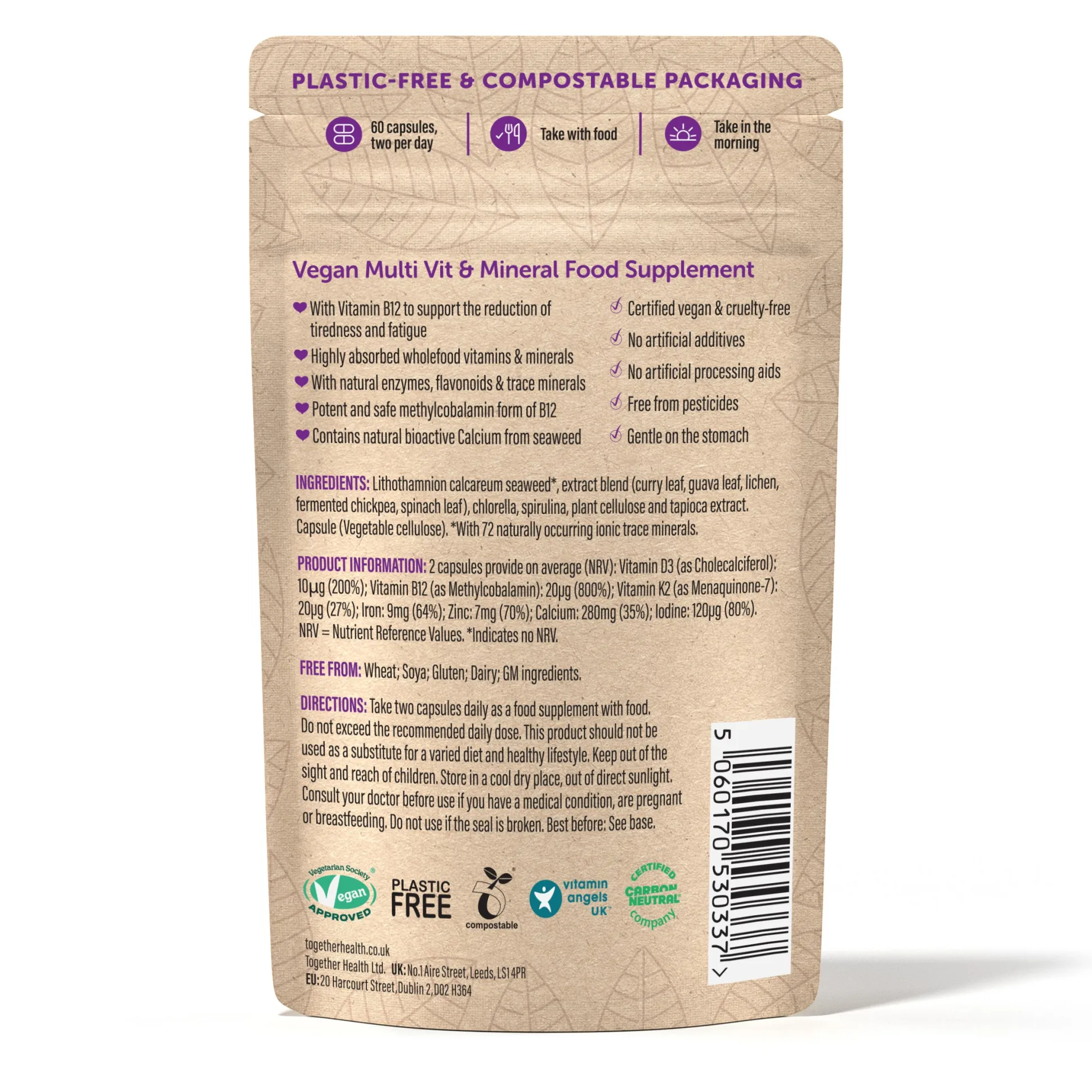 Together Health Vegan Multivitamin & Mineral 60 caps