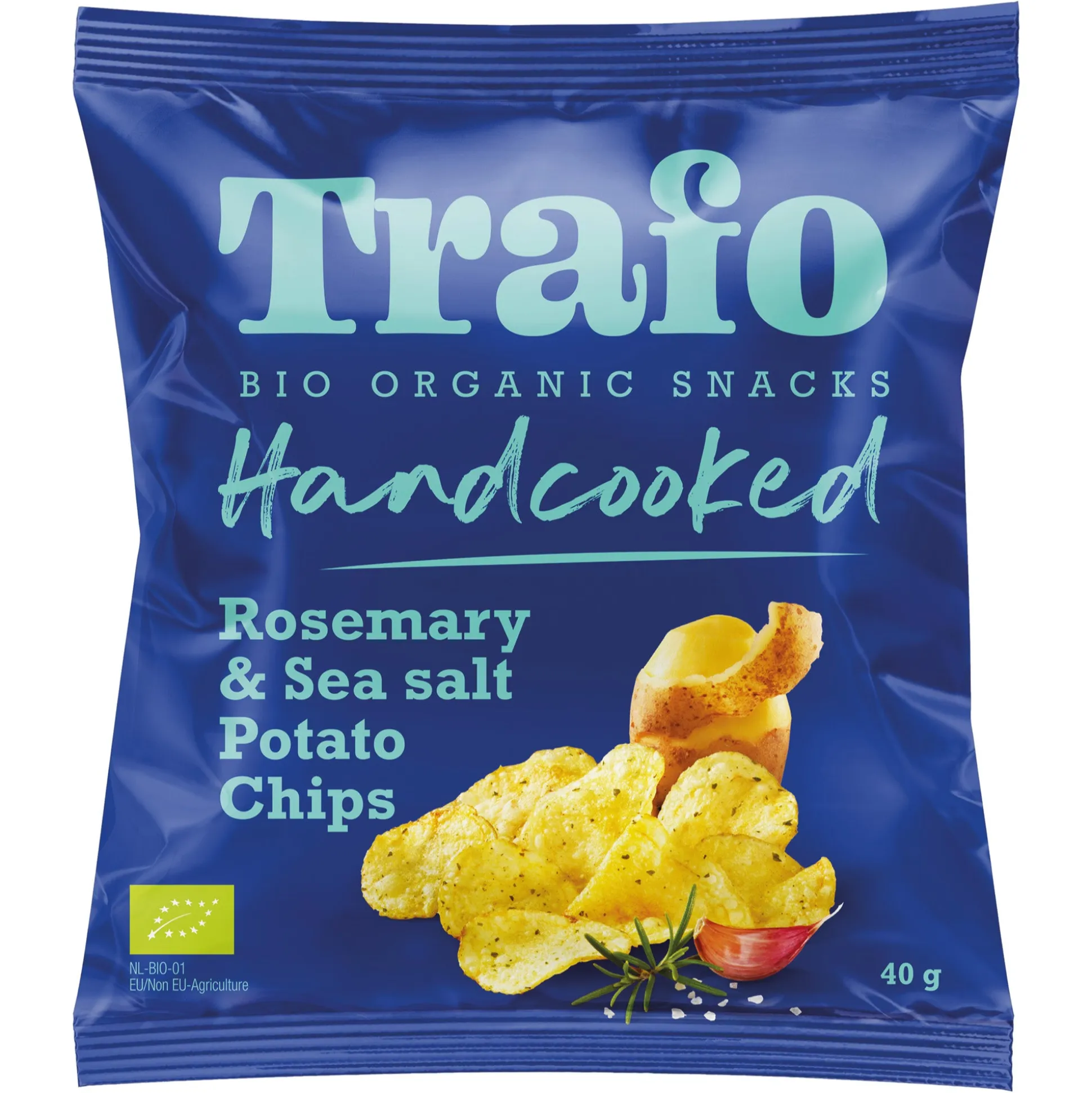 Trafo Handcooked Rosemary & Sea Salt Potato Chips 40g