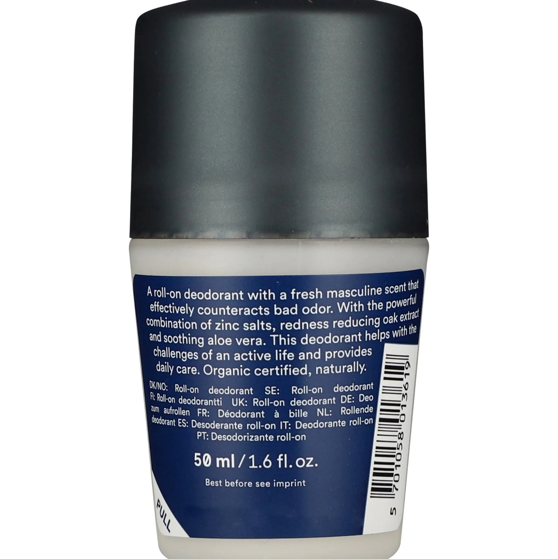 Urtekram Men's Cream Deodorant with Zinc Salts for protection 50ml