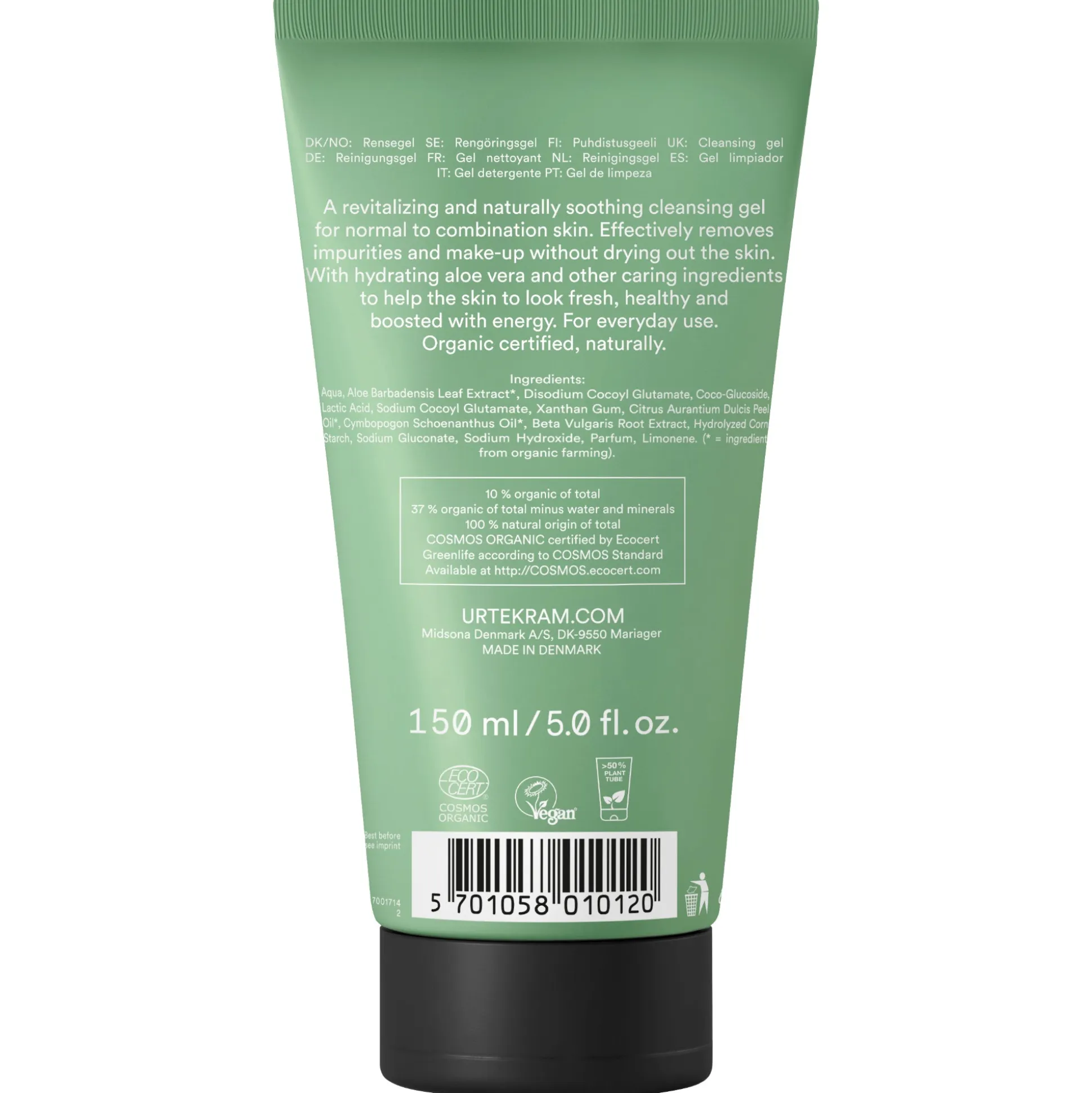 Urtekram Wild Lemongrass Cleansing Gel 150ml