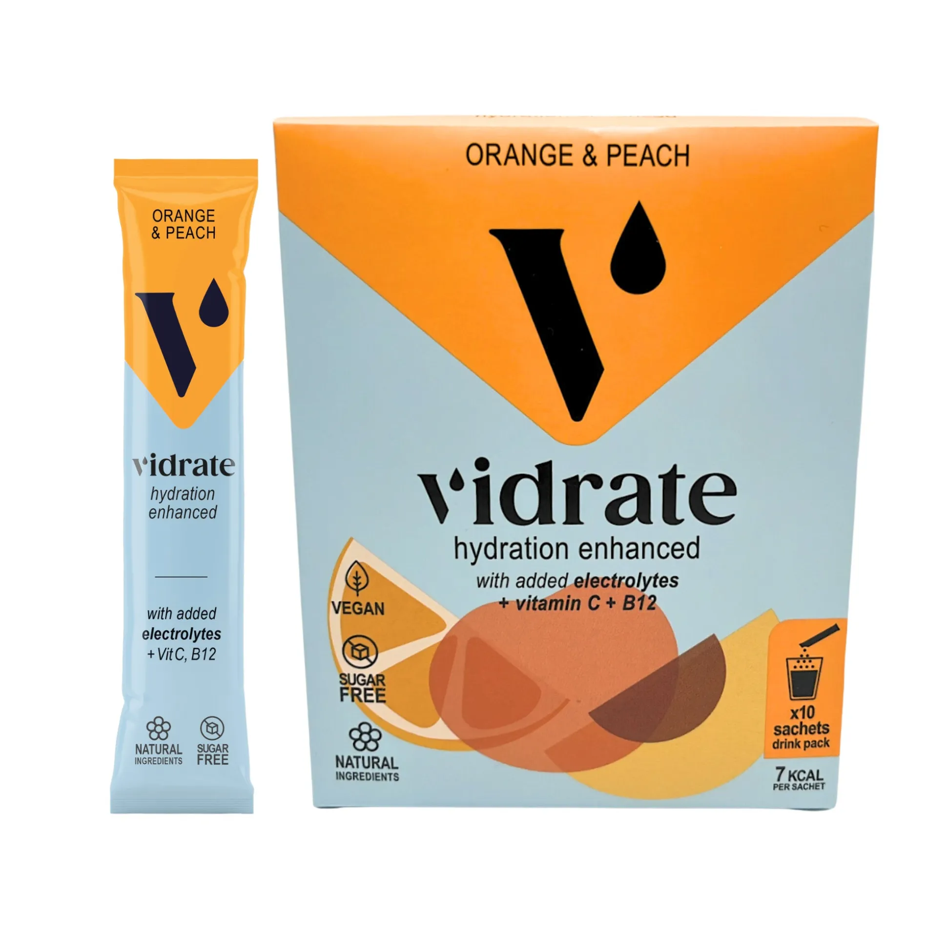 Vidrate Orange & Peach Hydration Sachet 10 Sachets