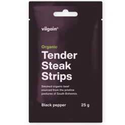 Vilgain Organic Tender Steak Strips Black pepper 25g