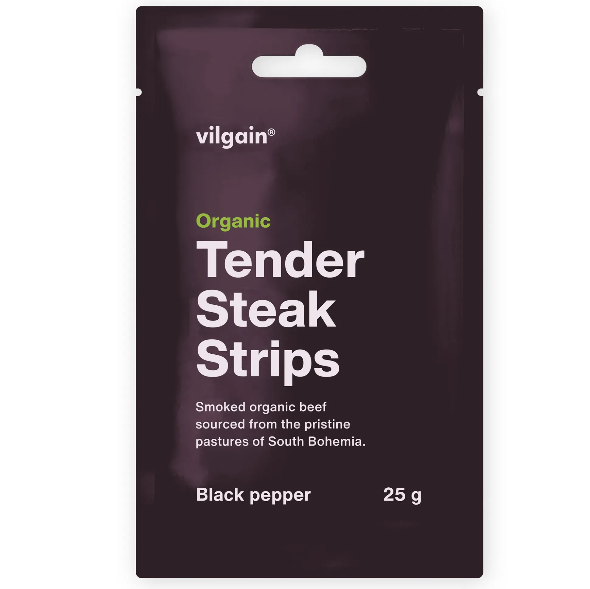 Vilgain Organic Tender Steak Strips Black pepper 25g