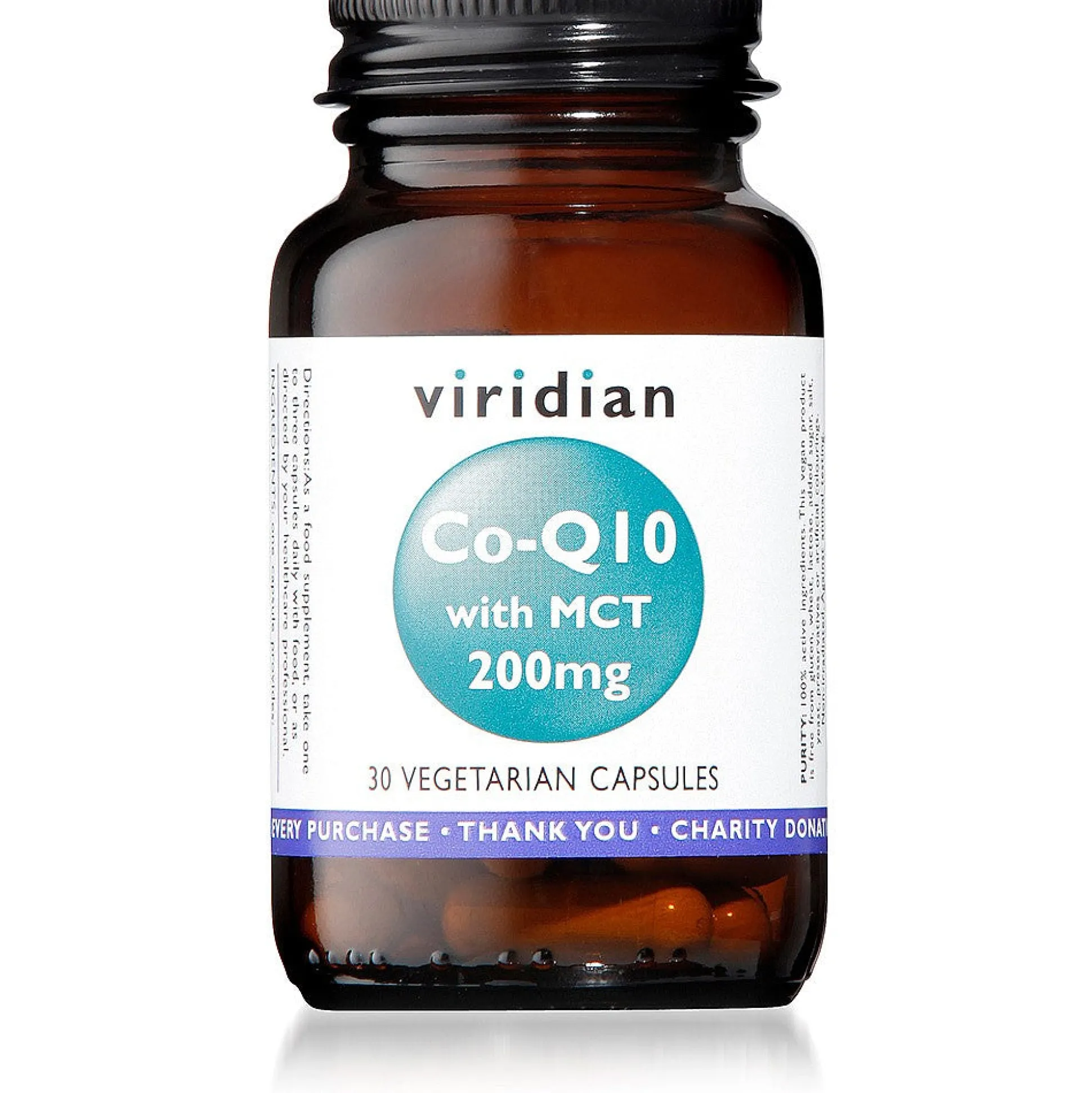 Viridian Co-Enzyme Q10 200mg with MCT 30 capsules