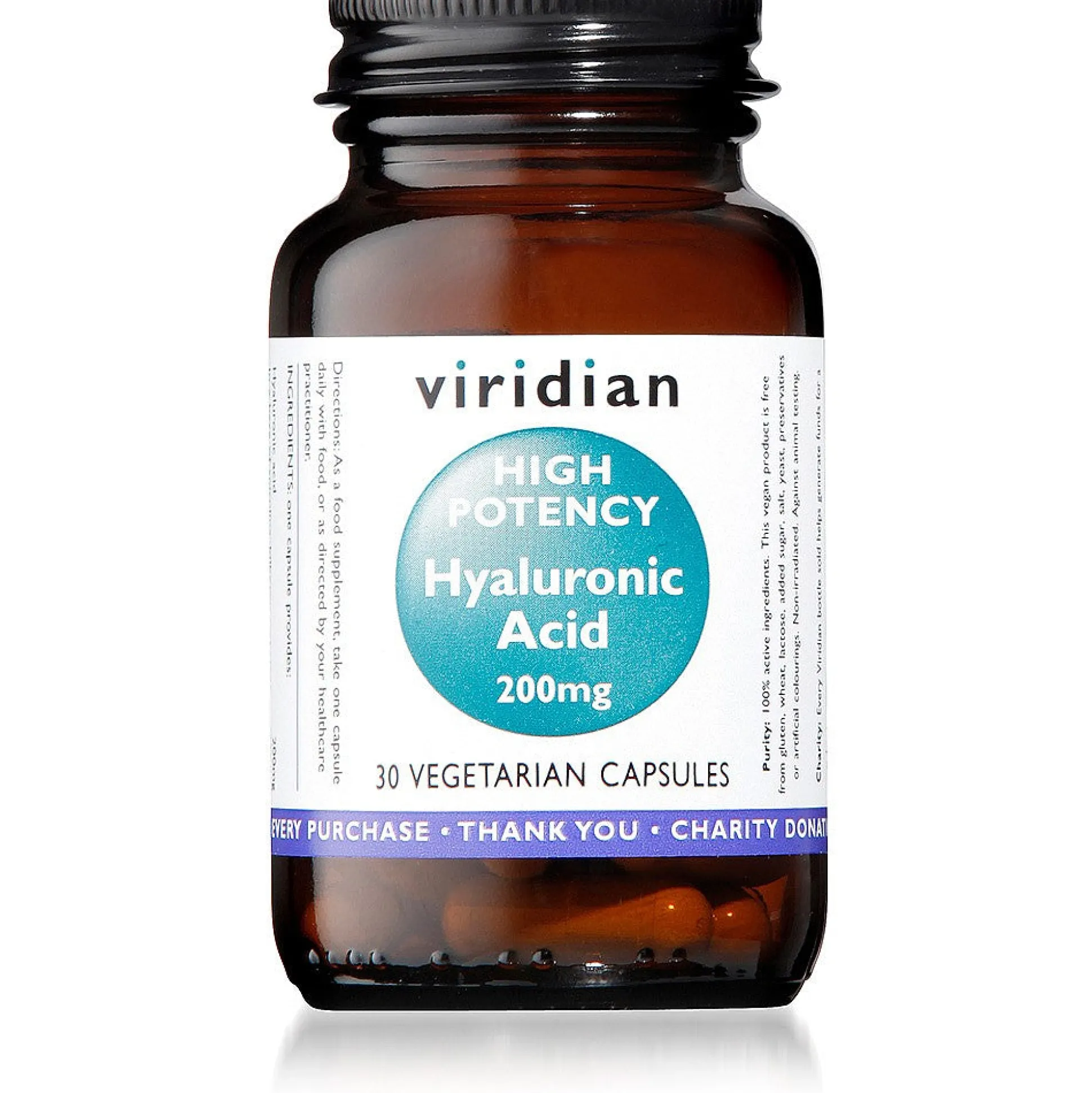 Viridian Hyaluronic Acid 200mg 30 capsules