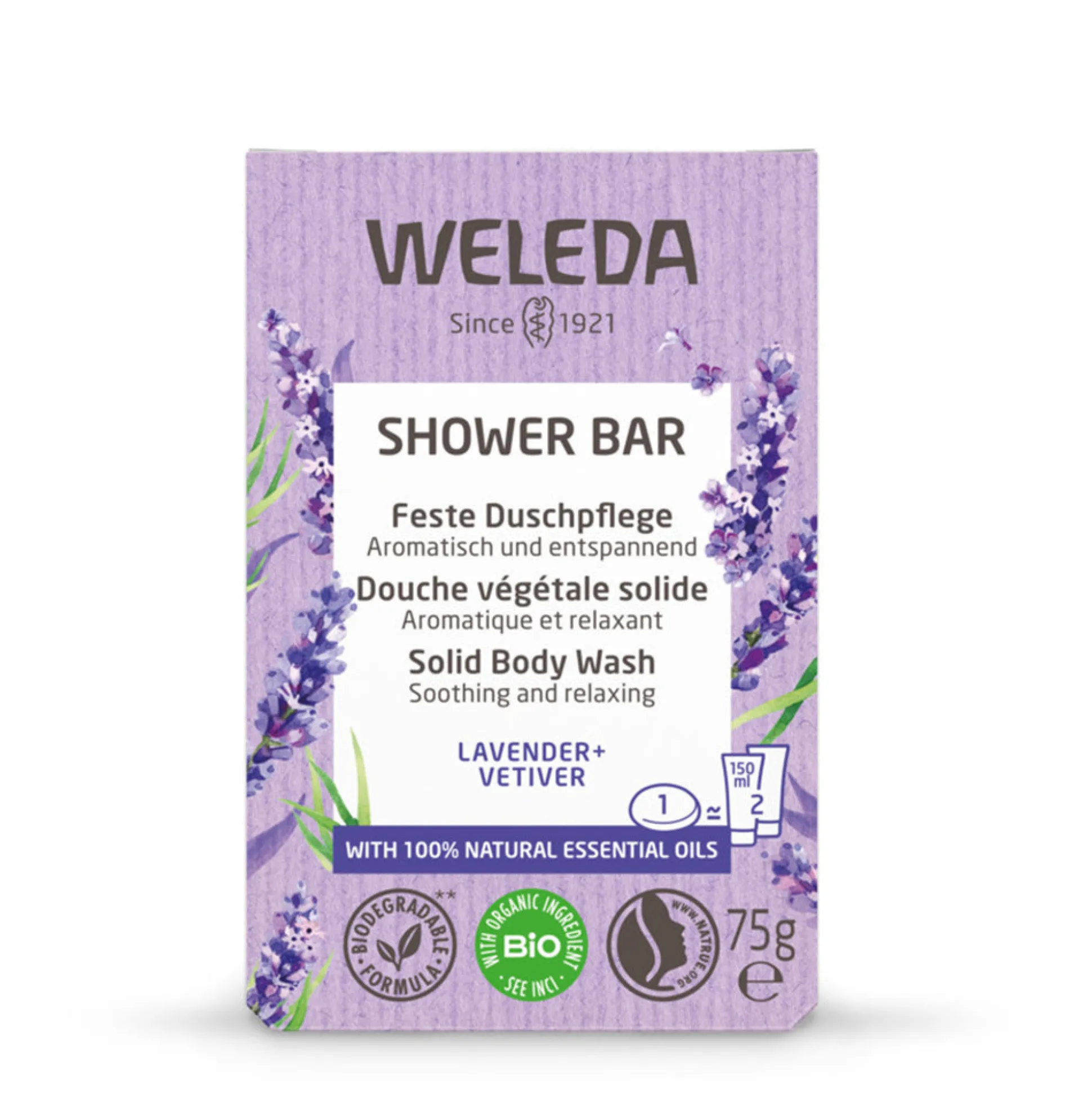 Weleda Lavender and Vetiver Shower Bar 75g