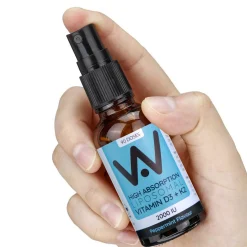 Well.Actually. Liposomal D3 2000 IU's + K2 100mcg Spray Pepermint Flavour- 90 Servings 25ml