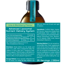 Well. Actually. Liposomal Magnesium Bisglycinate 200mg - Lime Flavour 250ml