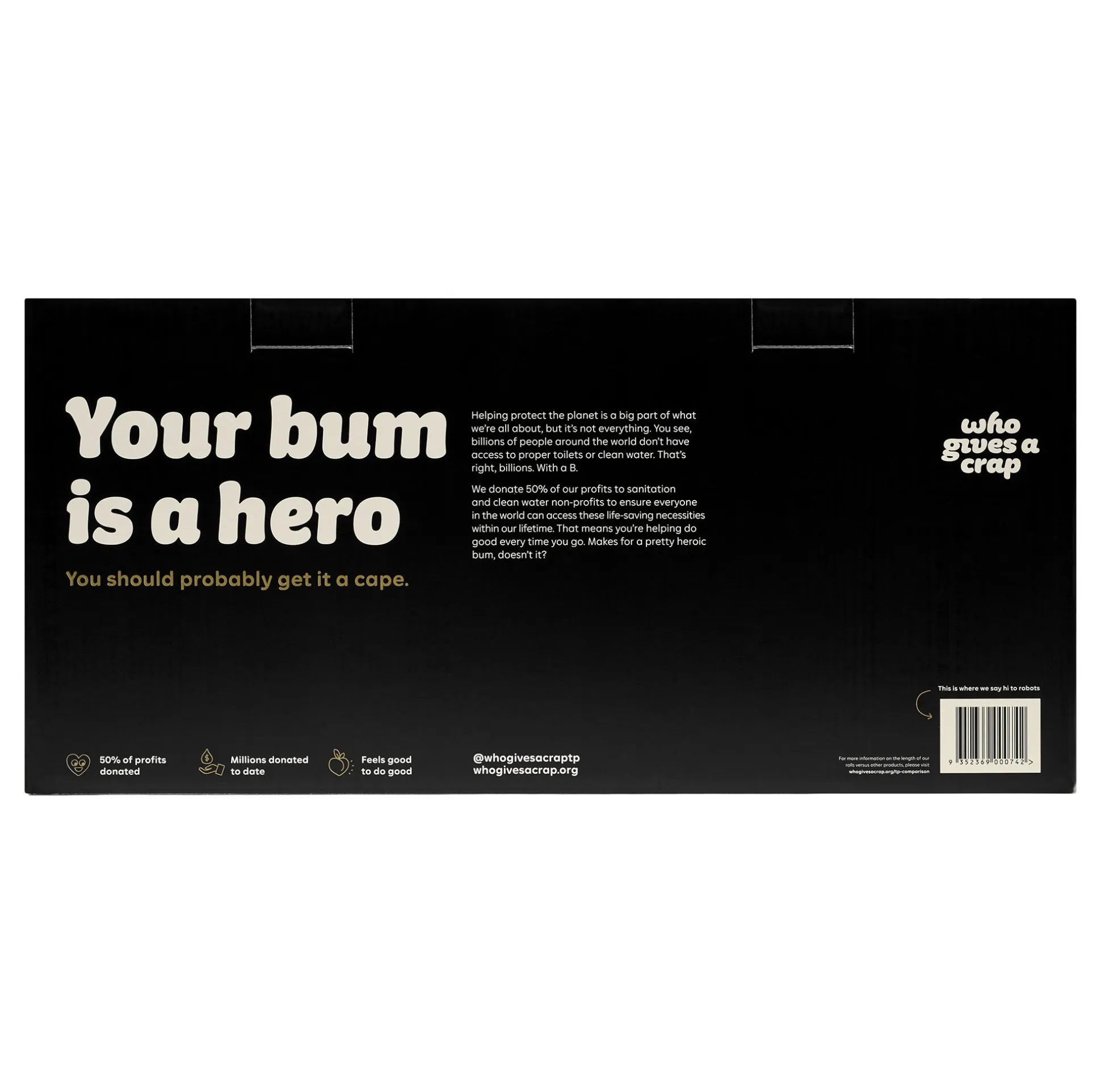 Who Gives A Crap Double Length Premium Bamboo Toilet Paper 12 pack