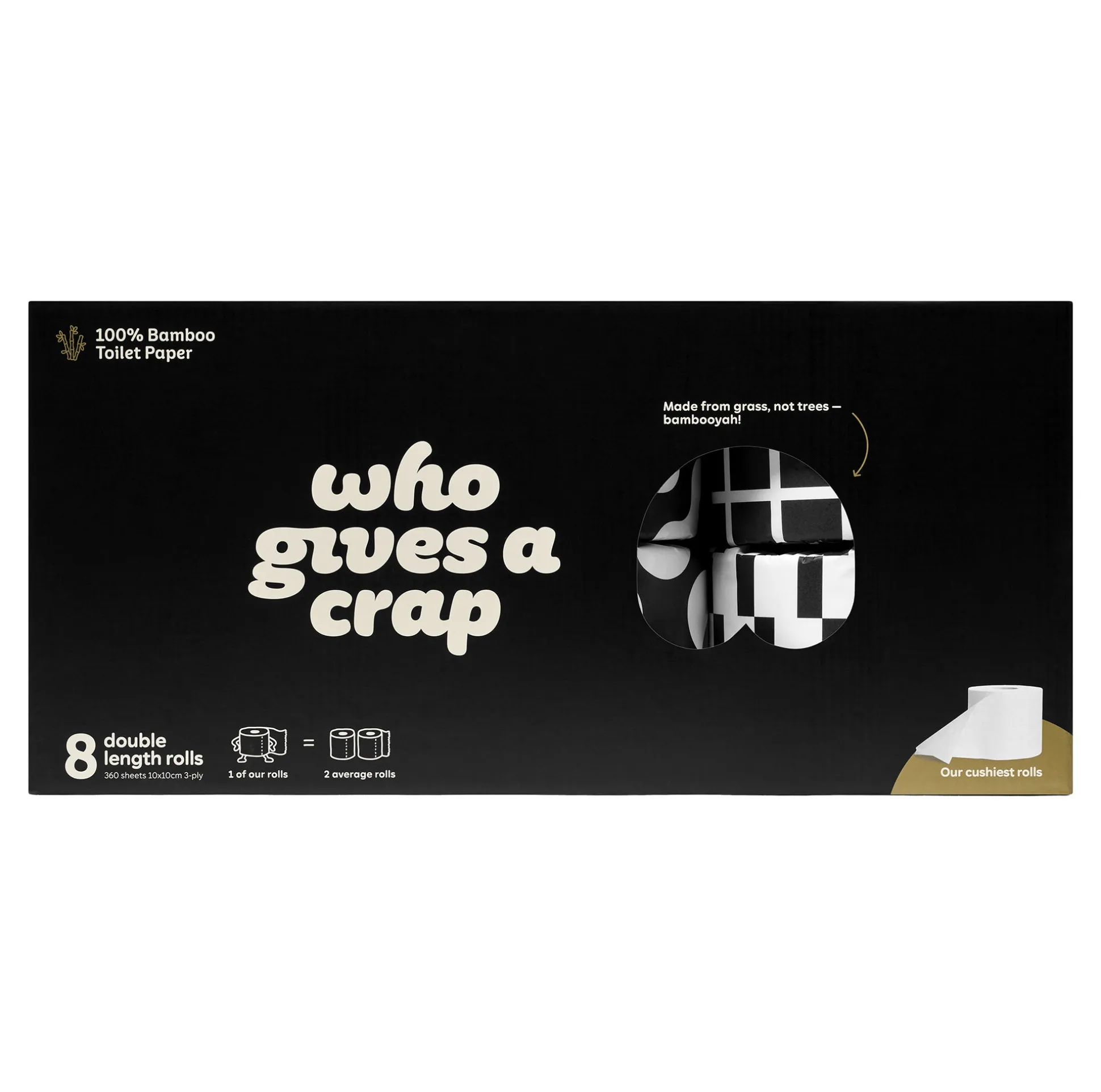 Who Gives A Crap Double Length Premium Bamboo Toilet Paper 12 pack