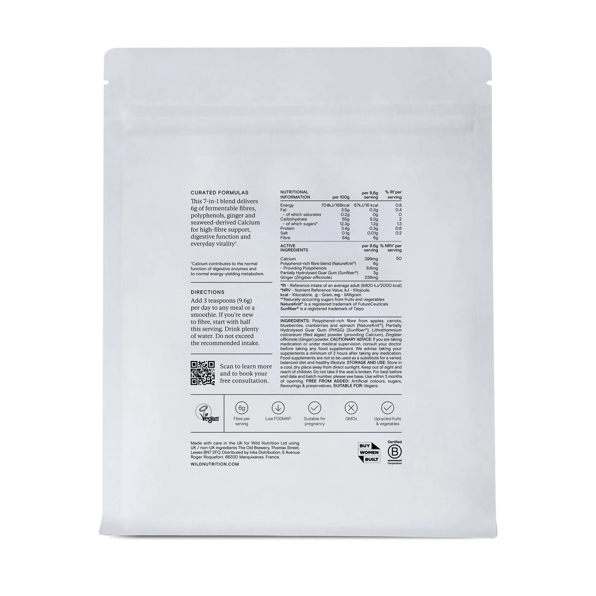 Wild Nutrition High Fibre Plus 134g