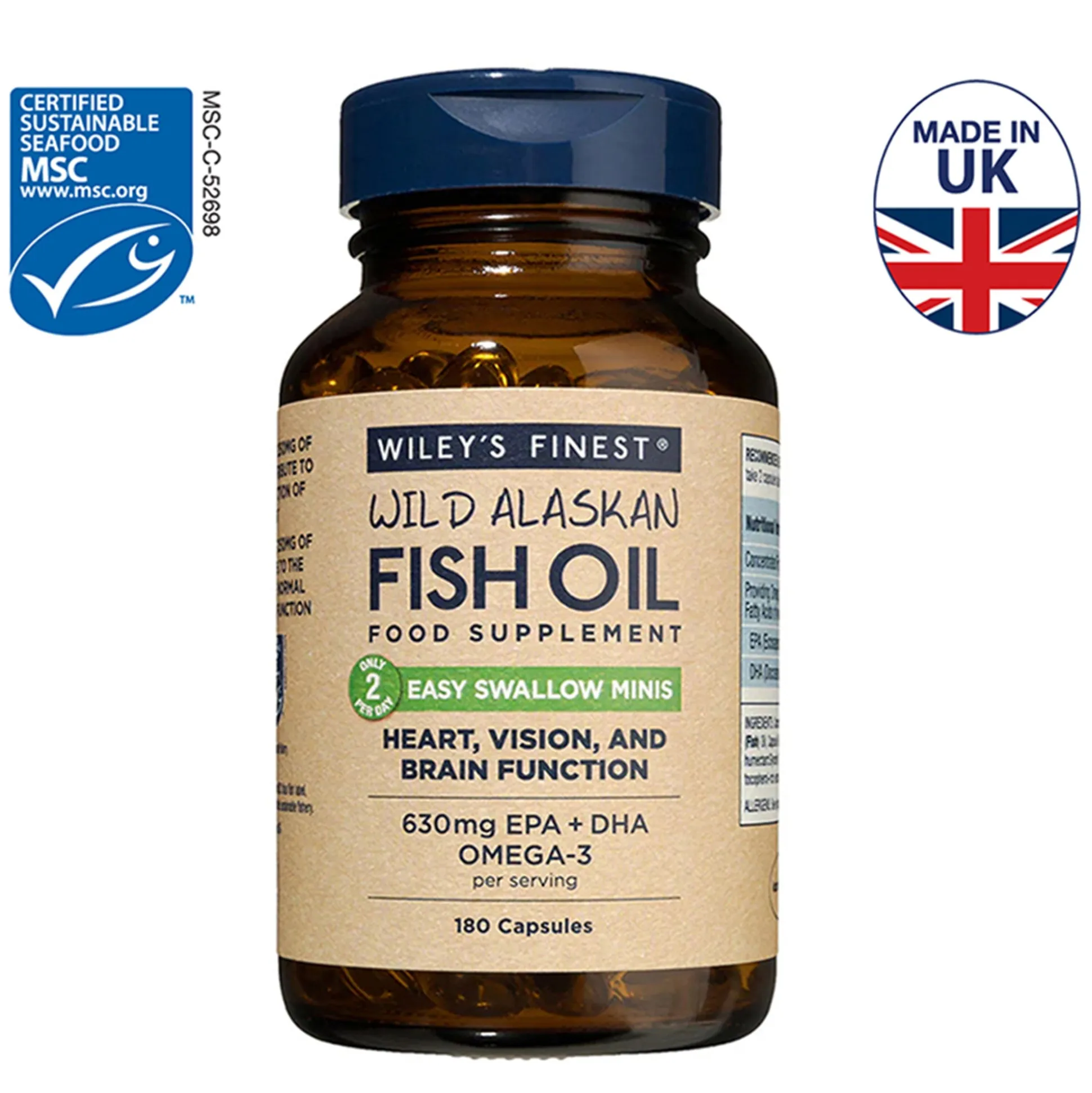 Wiley's Finest Easy Swallow Mini EPA & DHA Omega-3 180 caps