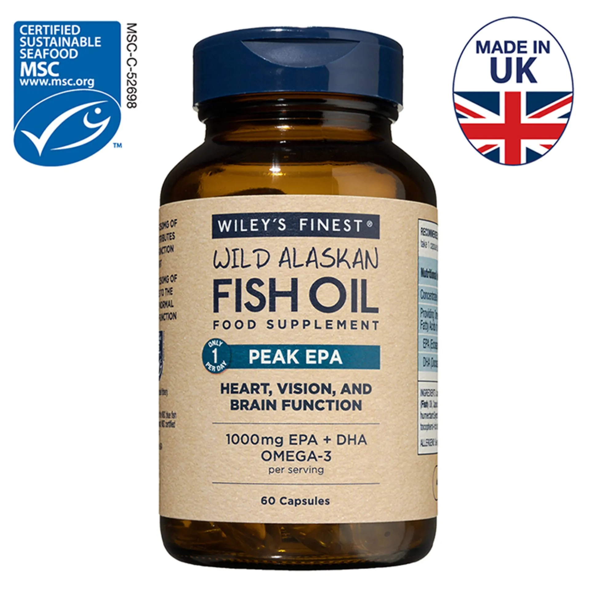 Wiley's Finest Peak EPA Omega-3 60 caps