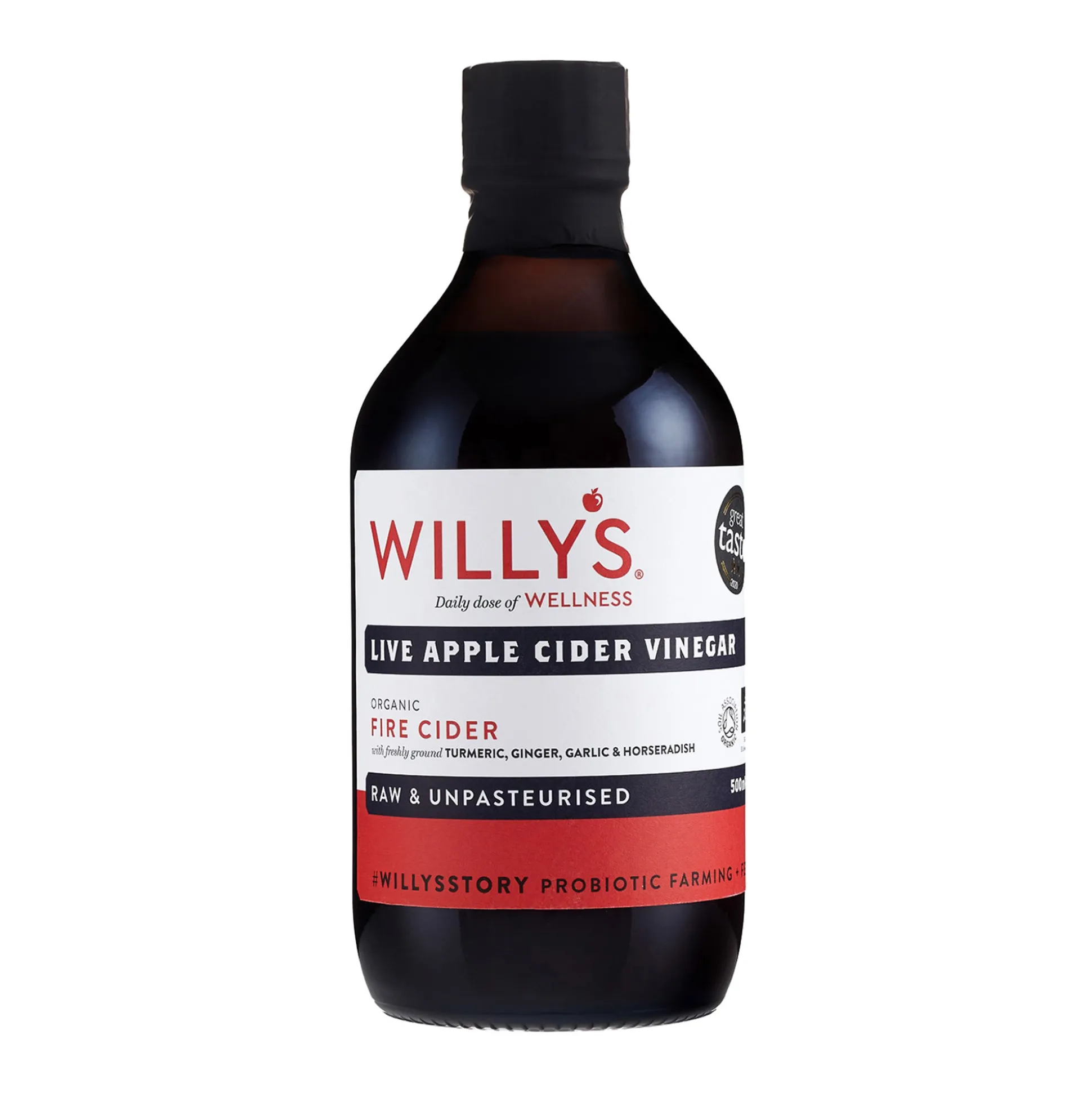 Willy's Fire Cider Apple Cider Vinegar with Turmeric, Ginger, Garlic & Horseradish 500ml