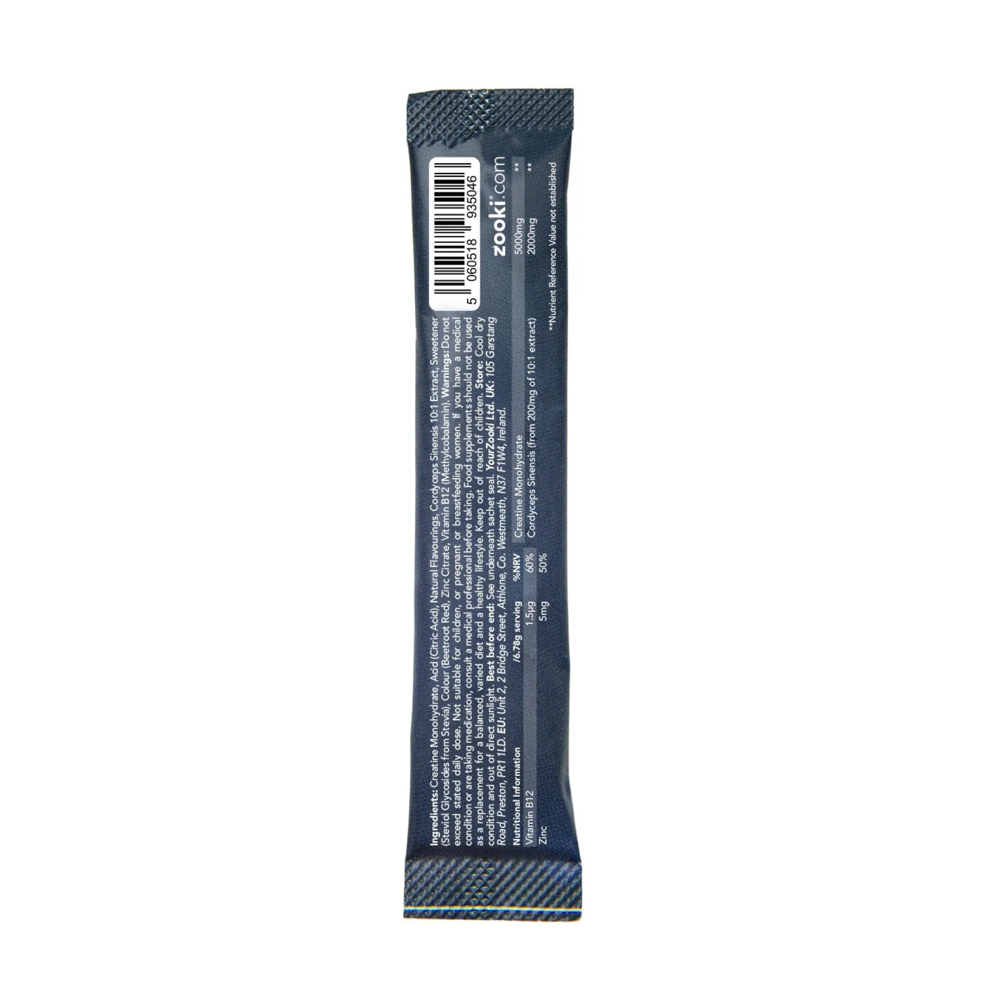 Zooki Creatine+ For Men, Powder Sachets, Wild Berry Flavour 30 x 6.78g