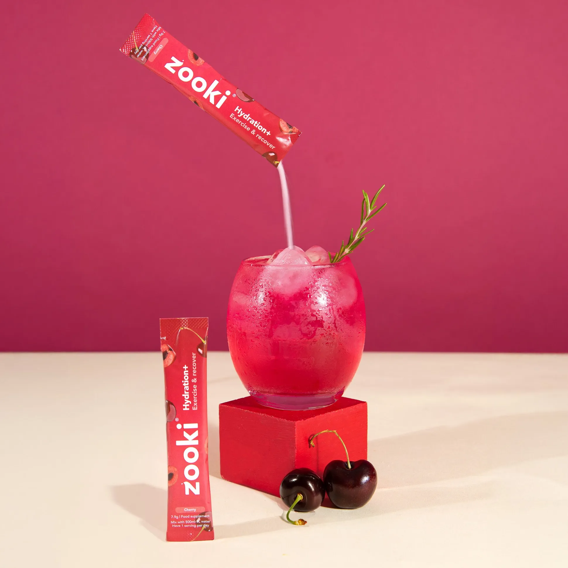 Zooki Hydrate+ Exercise & Recover, Cherry Flavour 7.9g
